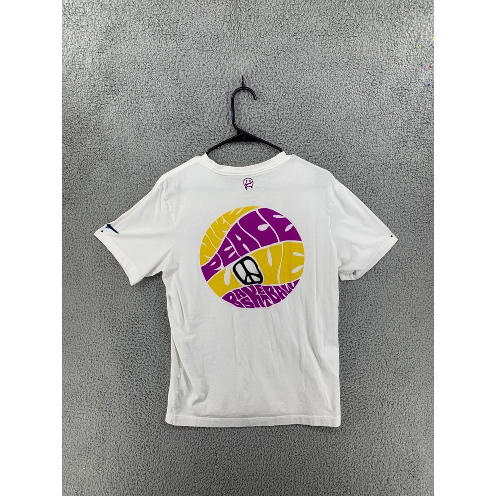 Nike Peace Love Basketball White Graphic T-Shirt DQ1035-100 Mens Medium